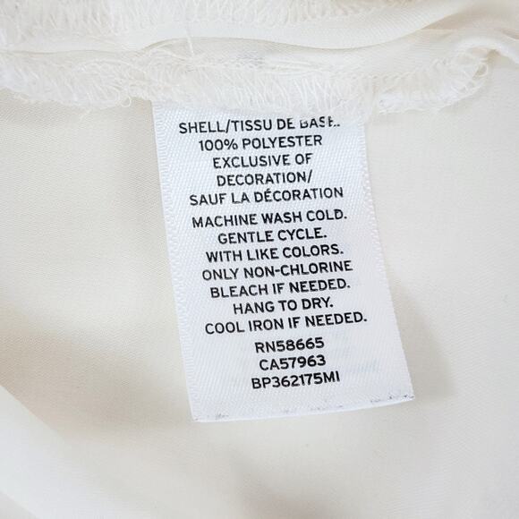 BP Women’s Camisole Lace Trim Crop Top V Neck Adjustable Straps White Medium - Picture 8 of 8